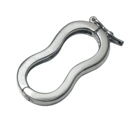 Dreambell Rhodium Plated On Infinity Link Connector/Necklace Pearl Shortener Enhancer Clasp