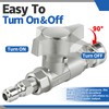 Boltigen DN10 Pressure Washer Ball Valve, Stainless Steel 3/8'' Quick