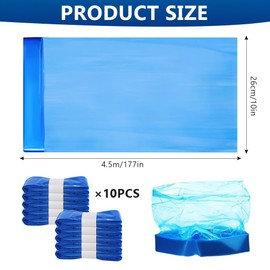 YZROHYI 10 pcs Nachfüllfolie Windeleimer Nachfüllkassetten,Müllbeutel Windeltüten,Achteckiger Windeleimer Beutel,Nachfüllbeutel Windeleimer Kompatibel für Tommee Tippee,für Angelcare,für LitterLocker