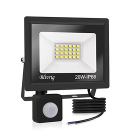 LED Spotlight with Motion Sensor Outdoor 20 W, 2000 LM LED Spotlight Outdoor with Motion Sensor IP66 Spotlight LED Outdoor Spotlight with Motion Sensor Cool White 6000 K Outdoor Spotlight LED