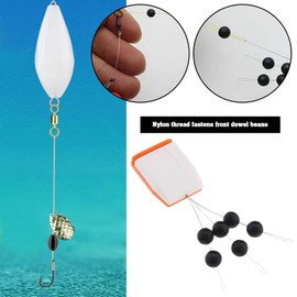 VGOL 6Pcs Naked Chod Rig Beads Replacement Nylon Wire Fixed Front Guide Beads Fishing Accessories Fit for Monofilament 0.3mm-0.5mm