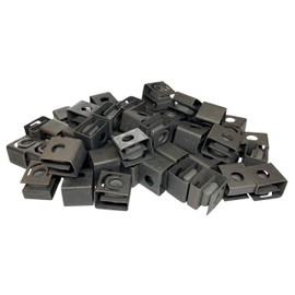 RackGold® Black 10-32 Slide-on Cage Nuts 50 Pack - USA Made