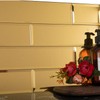 Lovdeco Peel and Stick 3x12 Inch Beveled Gold Mirror Tile