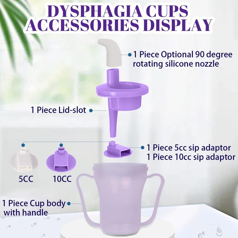 Ehucon dysphagia regulating drinking cup for elderly with difficulty swallowing,with