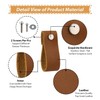 10Pcs Leather Drawer Pulls, Leather Furniture Dresser Knobs, Handmade PVC