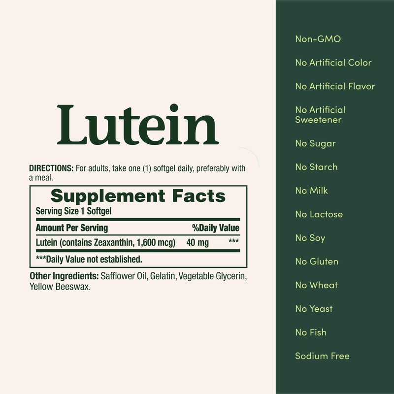Nature's Bounty Lutein Pills, Eye Health Supplements and Vitamins, Support