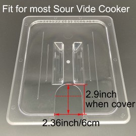 Sous Vide Container with Lid 11 Liter/12 Quarts for Virtually All Immersion Circulators Cookers Crystal Clear Transparent Polycarbonate Accessories Kit (12 Quats with Lid)