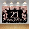 21st Birthday Decorations for Girls, Party Decoration Black and Rose