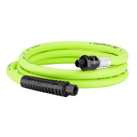 Flexzilla Swivel Whip Air Hose, 3/8 in. x 6 ft. (1/4" MNPT Ball Swivel x 1/4" FNPT Ends), Heavy Duty, Lightweight, Hybrid, ZillaGreen - HFZ3806YW2B