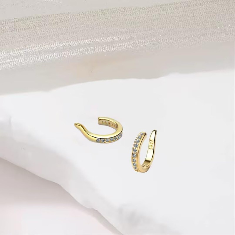 Gold Silver Ears Cuff for Women Fixura Ear Clips Ear
