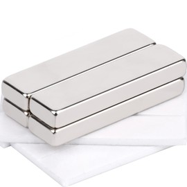 40 x 10 x 5 mm Magnets Strong Large Pack of 4 Neodymium Magnets Strong Magnets for Magnetic Board Kitchen Cabinet Rectangular Office Whiteboard Magnetic Plates