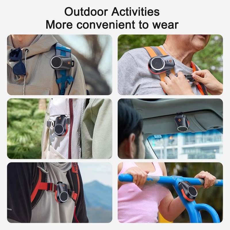 NETVIP Wearable Bluetooth V5.3 Speaker, Magnetic Clip-on Wireless IPX5 Waterproof