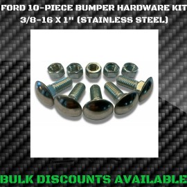 Ford Car Truck Van SUV Front / Rear Chrome BUMPER BOLTS & NUTS 3/8-16 X 1" OEM