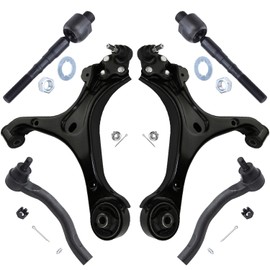Detroit Axle - 6pc Front End Suspension Kit for Acura 2013-2015 ILX 2012-2015 Honda Civic, Lower Control Arms with Ball Joints Inner Outer Tie Rod Ends 2013 2014 2015 Replacement
