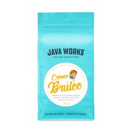 Java Works Coffee - Crème Brulee Flavoured Coffee | 340 grams | Medium Roast | Whole Bean