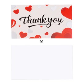 200Pcs Small Thank You Cards, 2" x 3.5" Business Card with Heart Pattern, Business Tool for Packaging Supplies