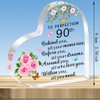 JMIMO 90th Birthday Gifts for Women Inspirational 90th Transparent Heart
