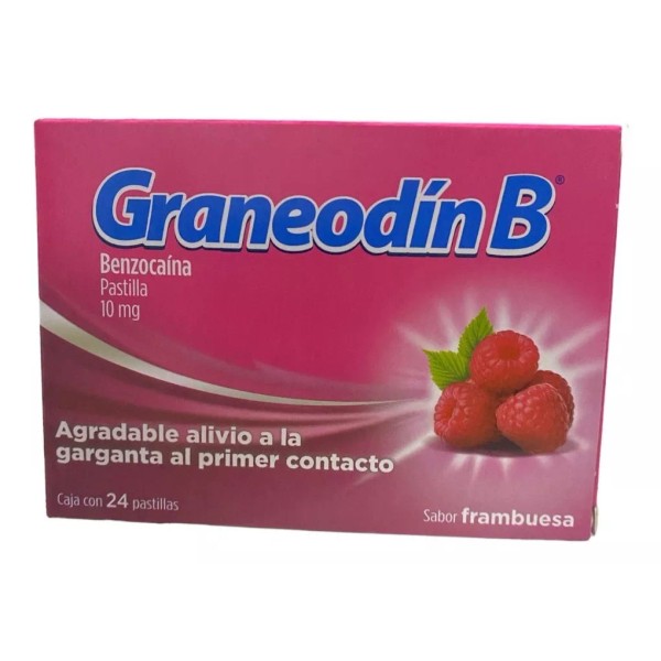 Graneodín B Benzocaína 10mg 24 Pastillas