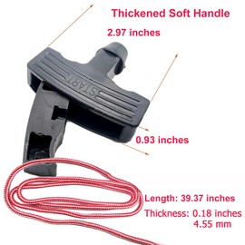 Ayellow 41A2828 Garage Emergency Release Pull Rope Cord Handle Kit Garage Opener, Red Black