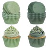 Glavatrix Sage Green Cupcake Liners 200Ct Baking Cups Wedding Party