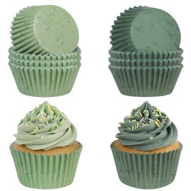 Glavatrix Sage Green Cupcake Liners 200Ct Baking Cups Wedding Party Decor