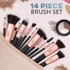 Luxe Makeup Brushes Kabuki Brush Stet 14 Pcs Premium Face