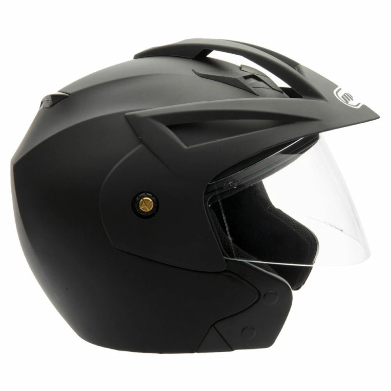 MMG Motorcycle Scooter Open Face Helmet Crux Flip Up Visor