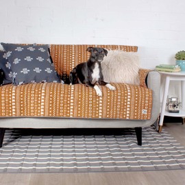 Molly Mutt 2-Seater Non-Slip Furniture Protector and Couch Cover for Dogs & Pets, GOTS-Certified 100% Organic Cotton Canvas Cover, Durable and Non-Toxic Materials, 55" Wide x 78" Long