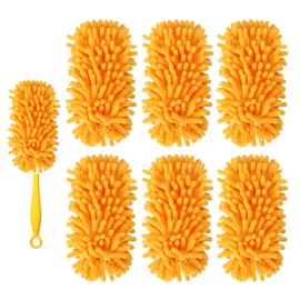 Yicotira Reusable Duster Refill Compatible with Swiffer Duster Kit - 6 Pack Pet Heavy Duty Duster Refills Fit for Swiffer Extended Handle Duster - Microfiber 360 Duster Refills for Dusting Cleaning