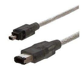 AAA PRODUCTS | Firewire Cable for Sony DCR-PC8E MiniDV Camcorder - 4 to 6 Pin i.LINK Lead (For PC & Mac)