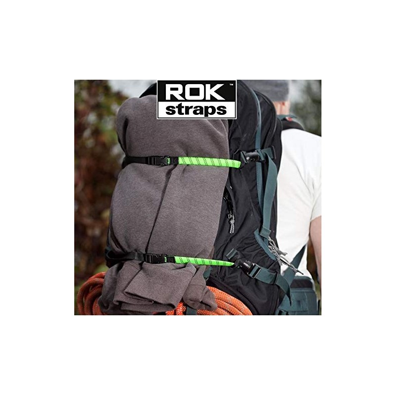 Oxford Rok Straps MD 16mm Adj Black + blue/green -