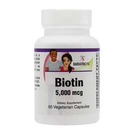 BariatricPal Biotin 5,000 mcg Easy Swallow Capsules (60ct Bottle)