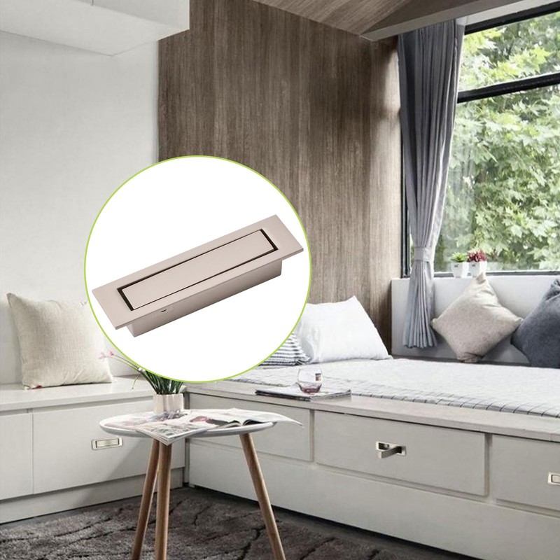 UFURMATE Flush Mount Door Pull, 2PCS Zinc Alloy Pocket Door