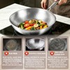 Pure Titanium Wok,12.6" Flat Bottom Wok Pan with Lid