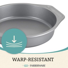 Farberware Nonstick Steel Bakeware Set with Cooling Rack, Baking Pan and Cookie Sheet Set with Nonstick Bread Pan and Cooling Grid, 10-Piece Set, Gray