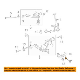 Toyota 90105-A0135 Bolt for Front Suspension Lower Arm