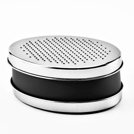 Kunovo Cheese Grater with Airtight Storage Container,Cheese Shredder&Vegetable Grater(2-in-1)，Box Grater (A-Black)