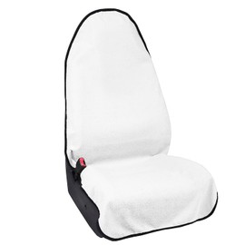 DECKALY Waterproof Sweating Car Seat Cover for Post Gym Workout, Running, Swimming, Beach and Hiking, Universal Fit Non-Slip Bucket Seat Protector for Cars SUV Trucks, Machine Washable (White)