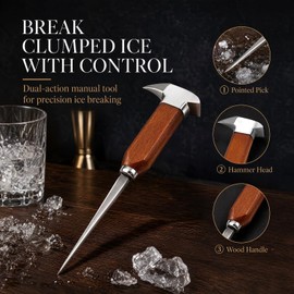 Ice Picks for Breaking Ice, 8.8-Inch Stainless Steel Ice Pick Tool