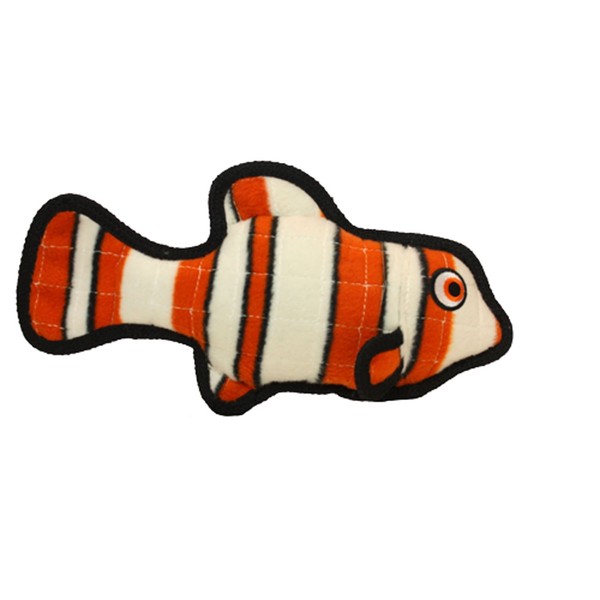 TUFFY Ocean Creature Fish, Durable Dog Toy, Orange