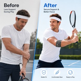 Adjustable Tennis & Golf Elbow Support Brace for Sports Training – Compression Elbow Strap with Gel Pad for Basketball, Fitness & Daily Support