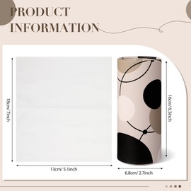 8 Pack Boho Round Tissues Box Tissue Holder for Car with Facial Tissues Cylinder Tissue Holder for Car Round Container Tissues Box Tissues Cylinder Travel Tissue for Car Round Tissue Tube (Classic)