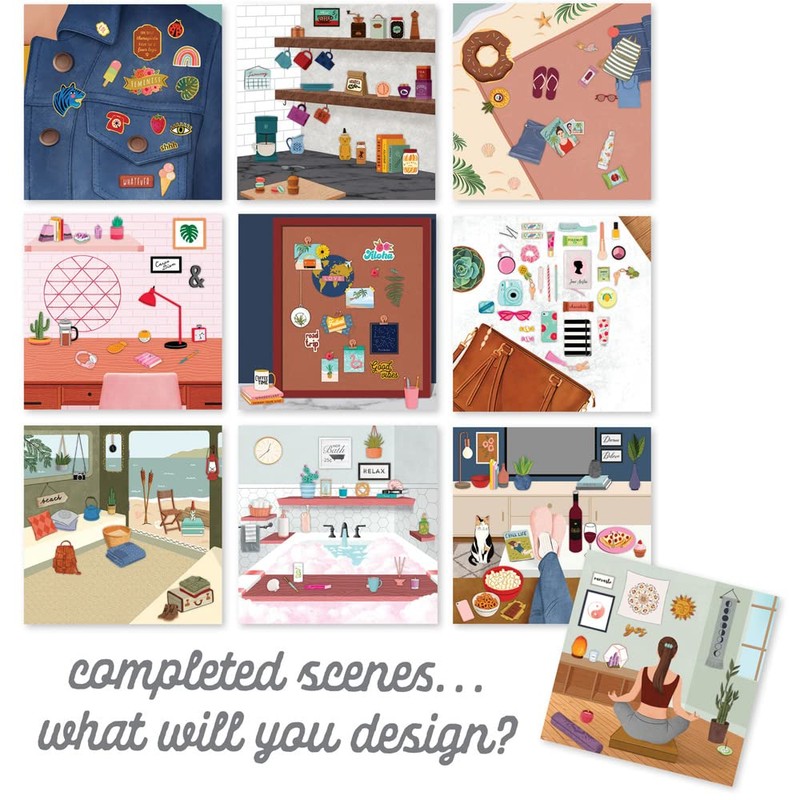 Sticker & Chill Sticker Book for Adults – 600+ Repositionable