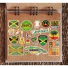 A5 Sticker Sheet Jamaica Vinyl Stickers - Caribbean Country Landmarks