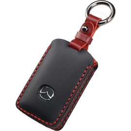 Smasol Leather Key Case, Mazda Cx8, Cx5, Cx30, Mx30, Mazda3, Mazda2, Mazda6, Cx60, Cx-30, Mazda3, CX-8, Roadster, Genuine Leather, Smart Key Case