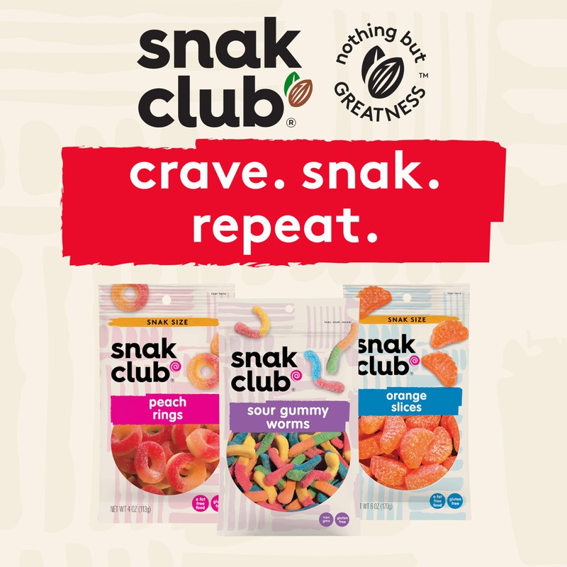 Snak Club Gummy Sharks Candy, Blue Raspberry Fruit Flavored Candy