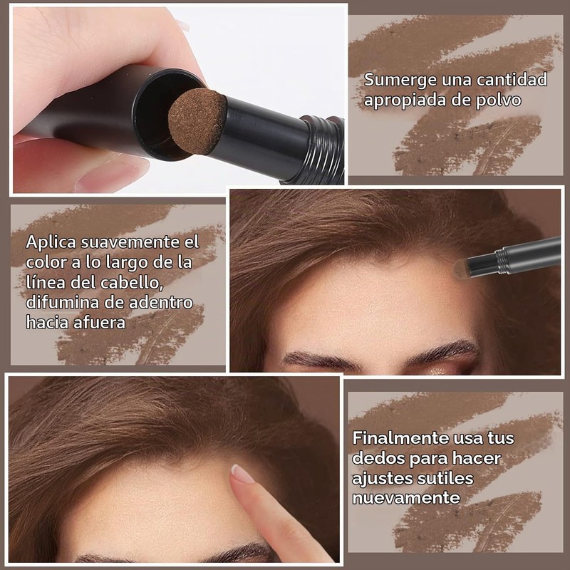 Hairline Powder Stick Cubre Raíces Capilar, Marrón claro