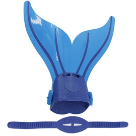 THCABP Monofin Mermaid Tails for Swimming Adjust Diving Mermaid Fins Foot Flipper Training Mono-Fin Tail PP Caudal for Girl Boy with Waterproof Silica Gel Earplugs Nose Clip Included