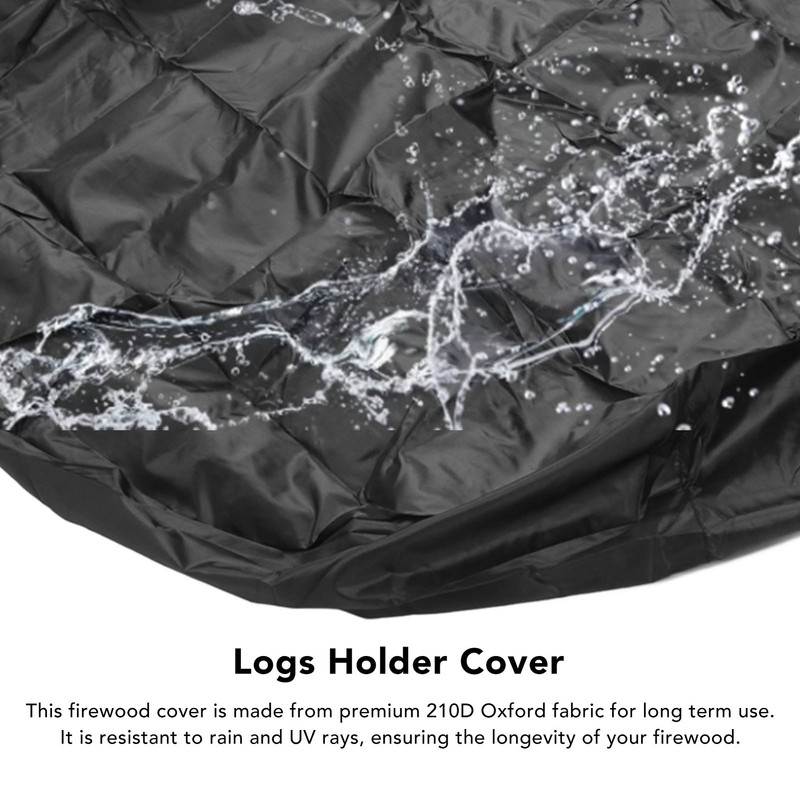 Firewood Cover Round Log Hoop Cover 210D Oxford Colth Water