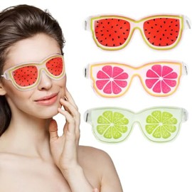 2pcs Antifaces De Gel Para Ojos Fatiga Ojeras Migraña Hinchazón Compresa de Gel para ojos, Compresa para Terapia Fria o Caliente, (Modelo 6)